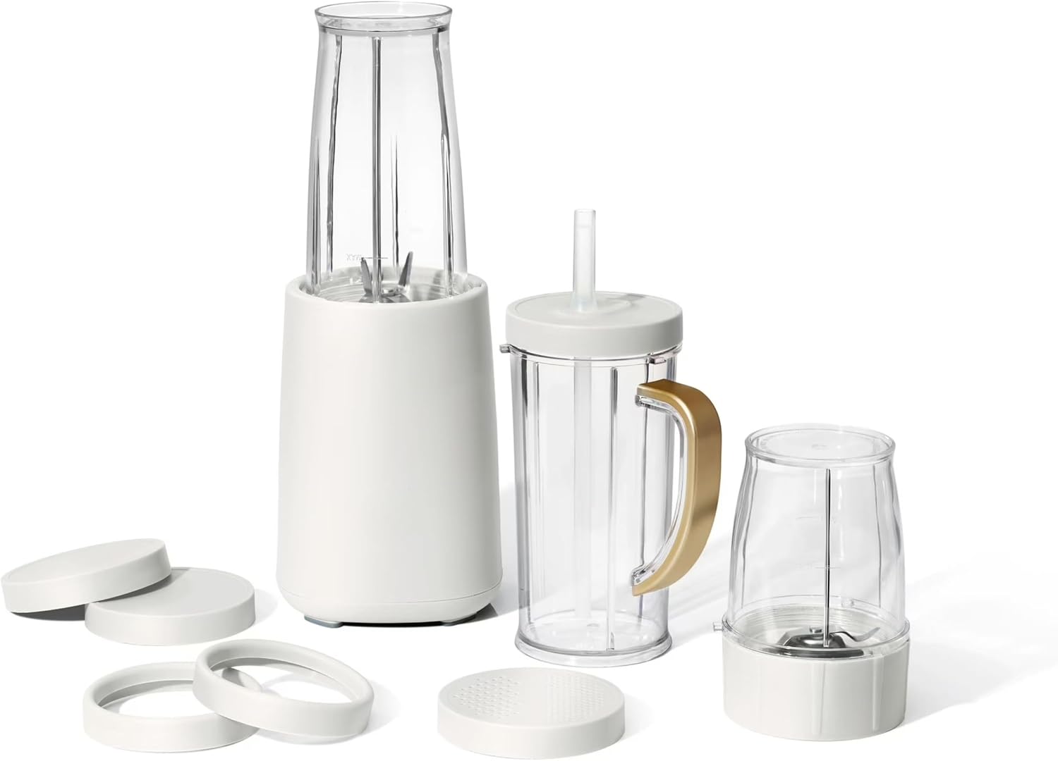 LUGBAR Personal Blender Set with 12 Pieces, 240 W Drew Barrymore (White Icing)