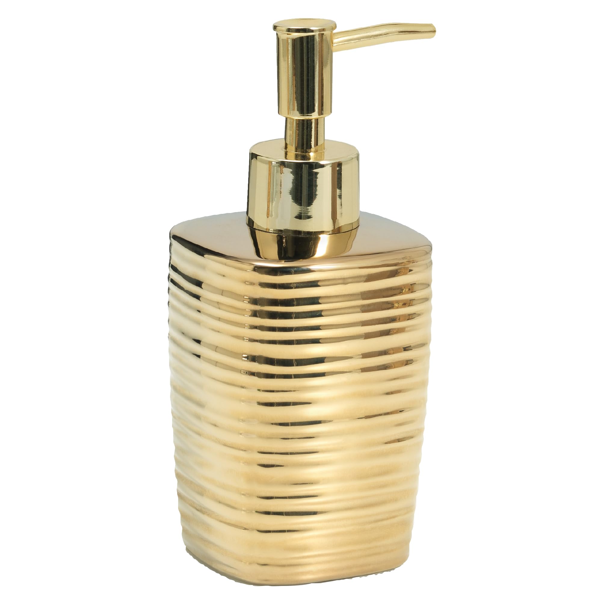 Gedy Kelly Dispenser, Ceramic Plastic, Gold, 7,2x7,2x16,3cm