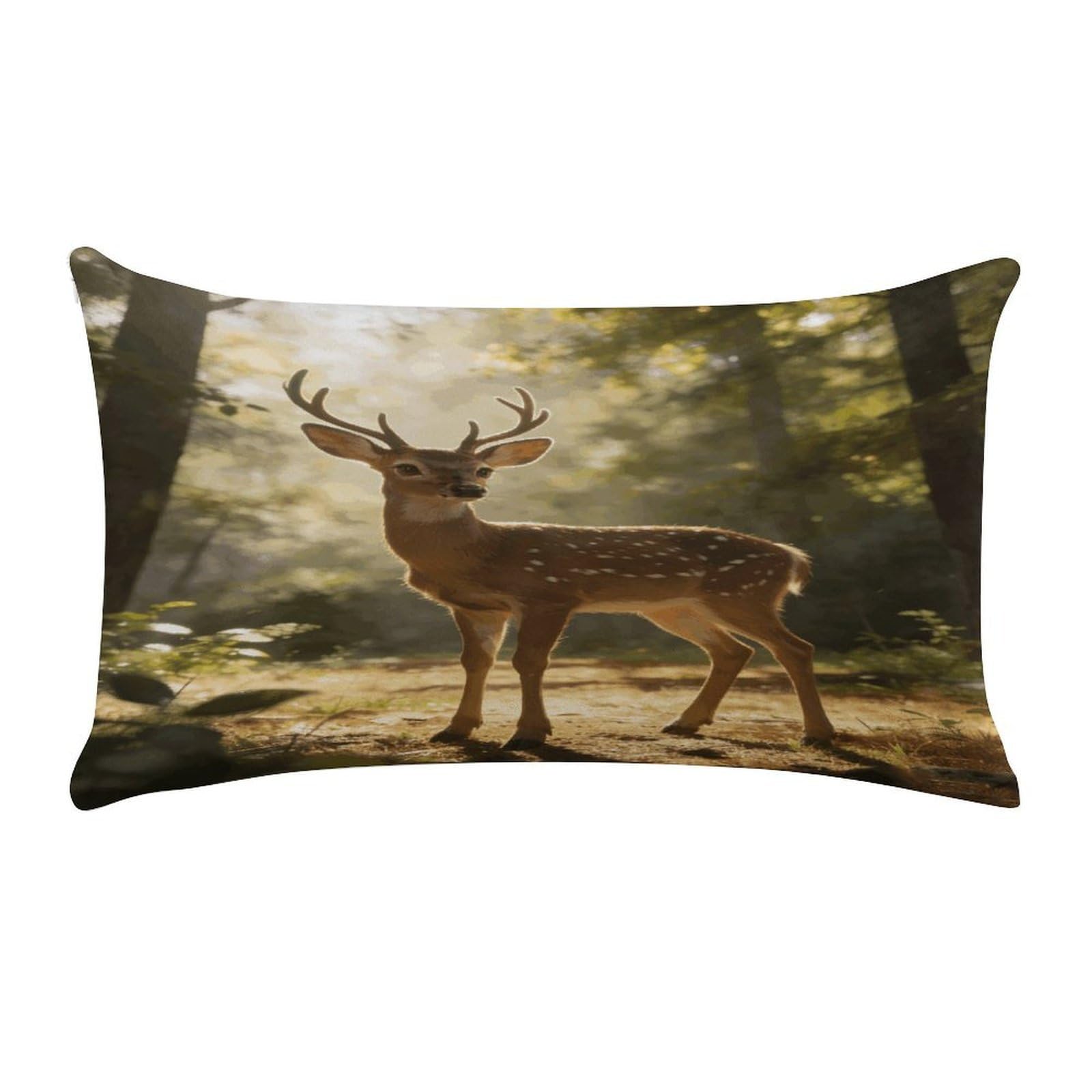 Khauerbc Style Deer Encounter The Dawn Lightpillow Cases Standard,Ultra Soft Microfiber Pillowcase With Zipper Closure,Bed Pillowcases Cover With Zipper For Bedroom, Sofa, Couch.