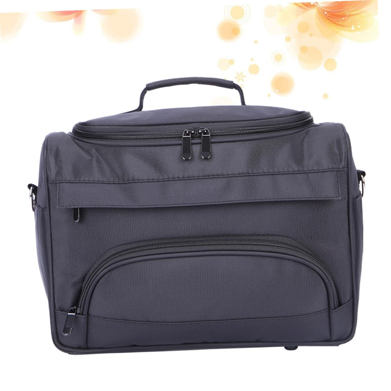 Healeved Paquet de Transport pour Coiffeur en Tissu Noir Bandoulière, Capacité et Compartiments Multiples pour Organiser Matériel et Accessoires de Salon de Coiffure