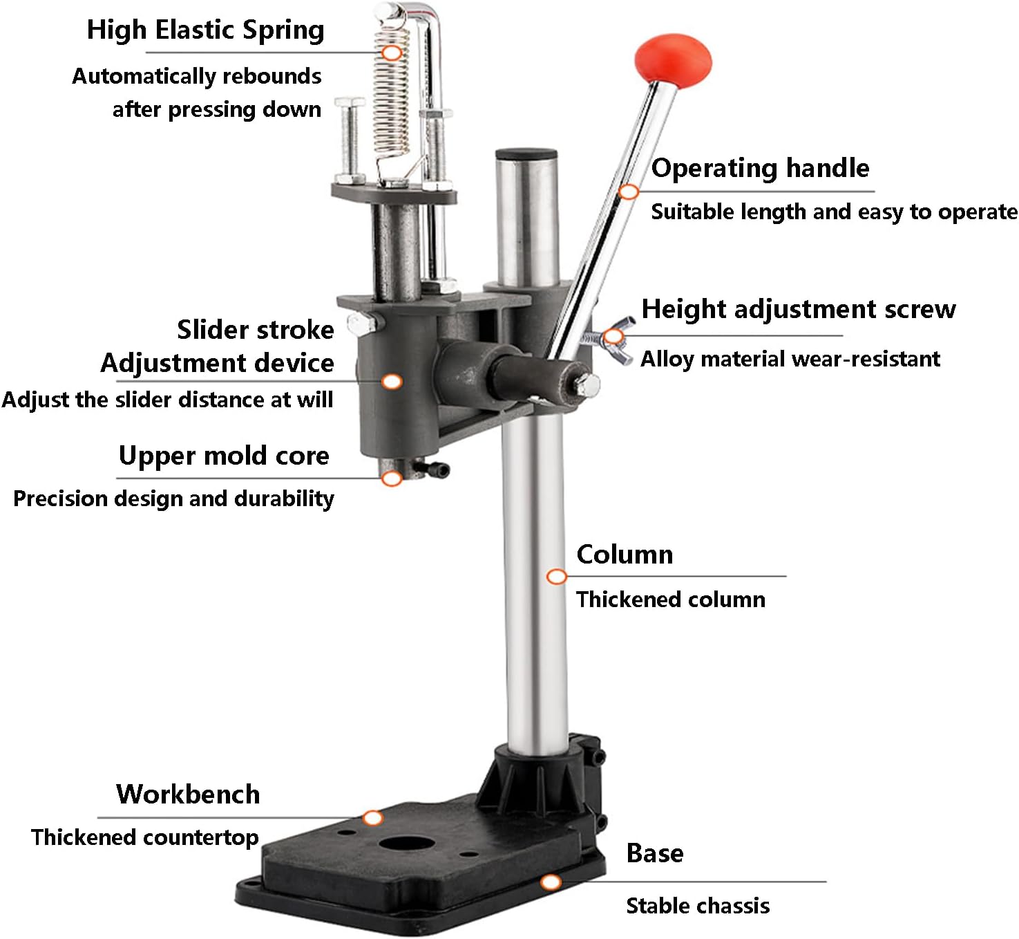 Oyster Clam Opener Machine All Metal Durable Height Adjustable Oyster Shuckers Tool Set Oyster Shell Opener Seafood Tools for Hotel Buffets And Homes And Gift,46cm