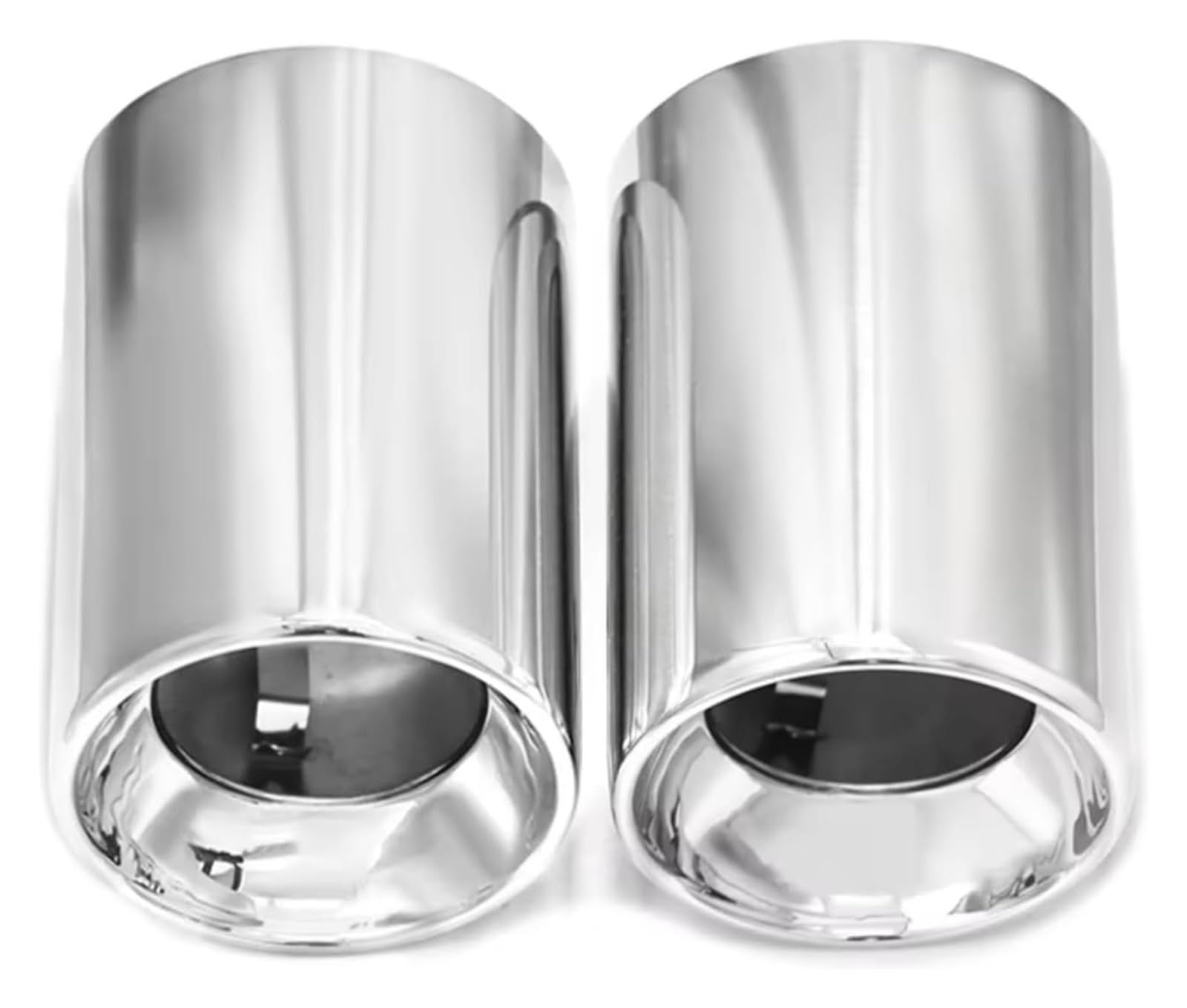 Embouts d'échappement pour BMW X1 F48 2016-2021, 2 pièces, en Acier Inoxydable, Finition argentée (Bleue).