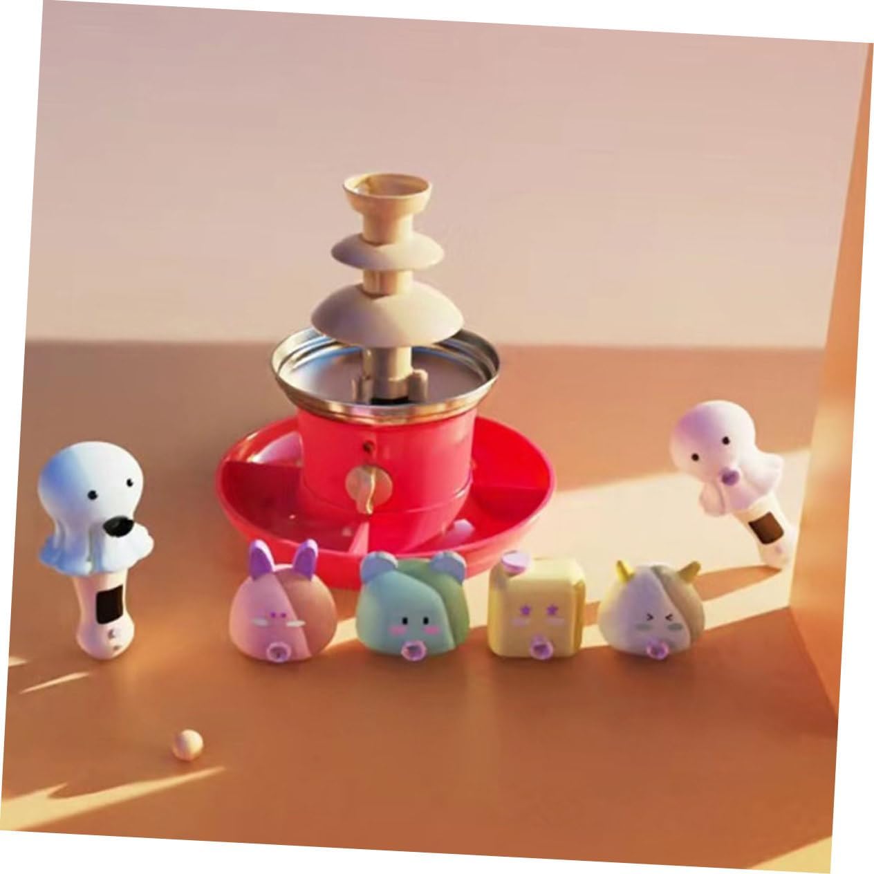 Unomor 1Set Chocolate Fountain Machine Electric Fondue Maker for Parties and Chocolate Melting Device with Removable Center Tube for Quick Cleanup for Birthdays