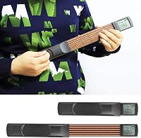 Alomejor Zsebgitár Digitális 6 Bund Akkord Gyakorló Eszköz Forgó Kijelzővel Kezdőknek Hordozható Gitár Tréner 4
