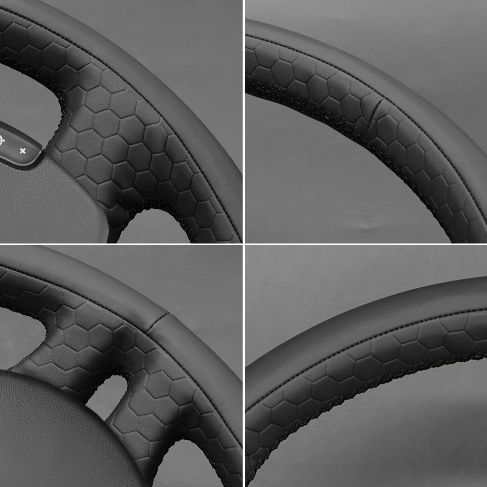 MEWANT Housse de volant style 3D pour Renault Clio 3 2005-2012 - Accessoire de volant pour Renault Clio 3