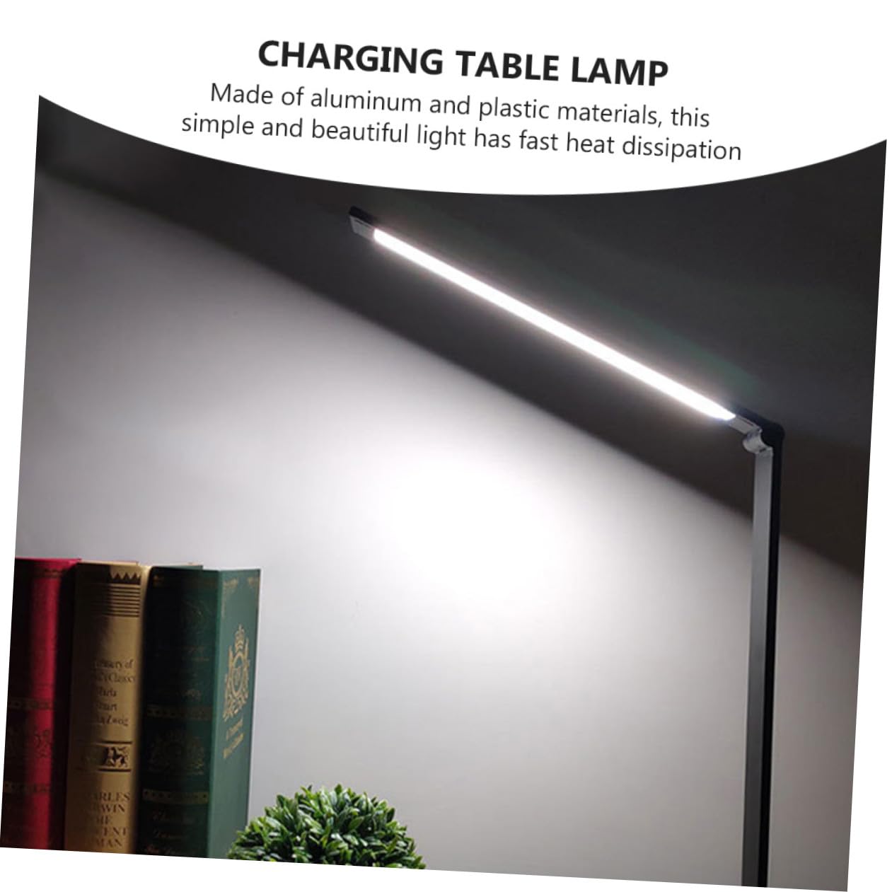 Faltbare LED Leselampe Schwarz 6w aus Aluminium und Kunststoff | Schulanfang Deko, Smart Touch Steuerung, Dc5v 1a, 5 Farbtemperaturen, Cri＞80%