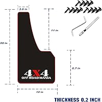 Vista 7 de Guardabarros universales de gran tamaño con adhesivo suave resistente para salpicaduras y lodo, solapas protectoras para parachoques - Protección