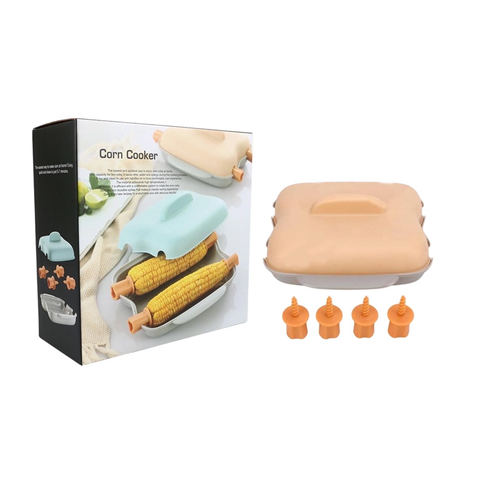 Xinsheinelry Efficient PP Microwave Corn Steamer Cooks Freshness in Minutes Steaming Box Ideal for Small Kitchens and Dorms Microwave Steamer