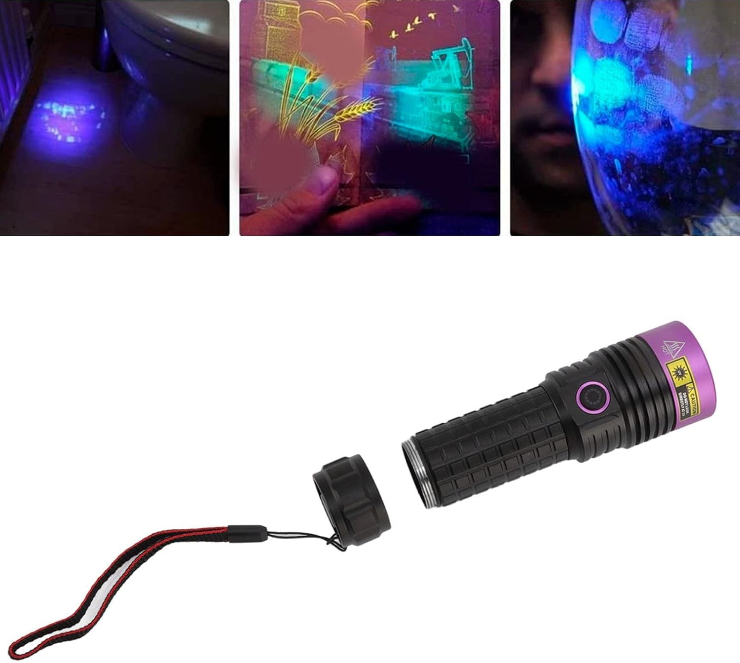 UV Flashlight Black Light, Y40 Flashlight, LED 365NM UV Torch Light, LED Blacklight Pet Urine Detector for Dog, Cat Urine, Dry Stains, Bed Bug, Resin Curing, Scorpions