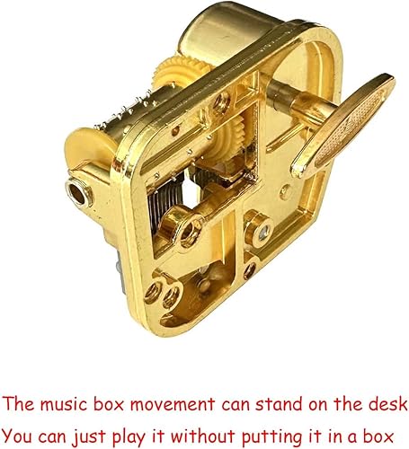 Miniatura 6 de Pursuestar Caja de música con mecanismo musical de cuerda chapada en oro de 18 notas con tornillos de llave - La Bella y la Bestia