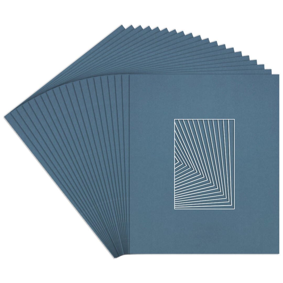 Procut Global 12x10" Pompadour Picture Mounts to Fit 6x4" Aperture - Precision Cut Cardboard Photo Mount - Ideal for Frames, Prints, Artwork & Certificates - Sizes & Colours Available - 20 Pack