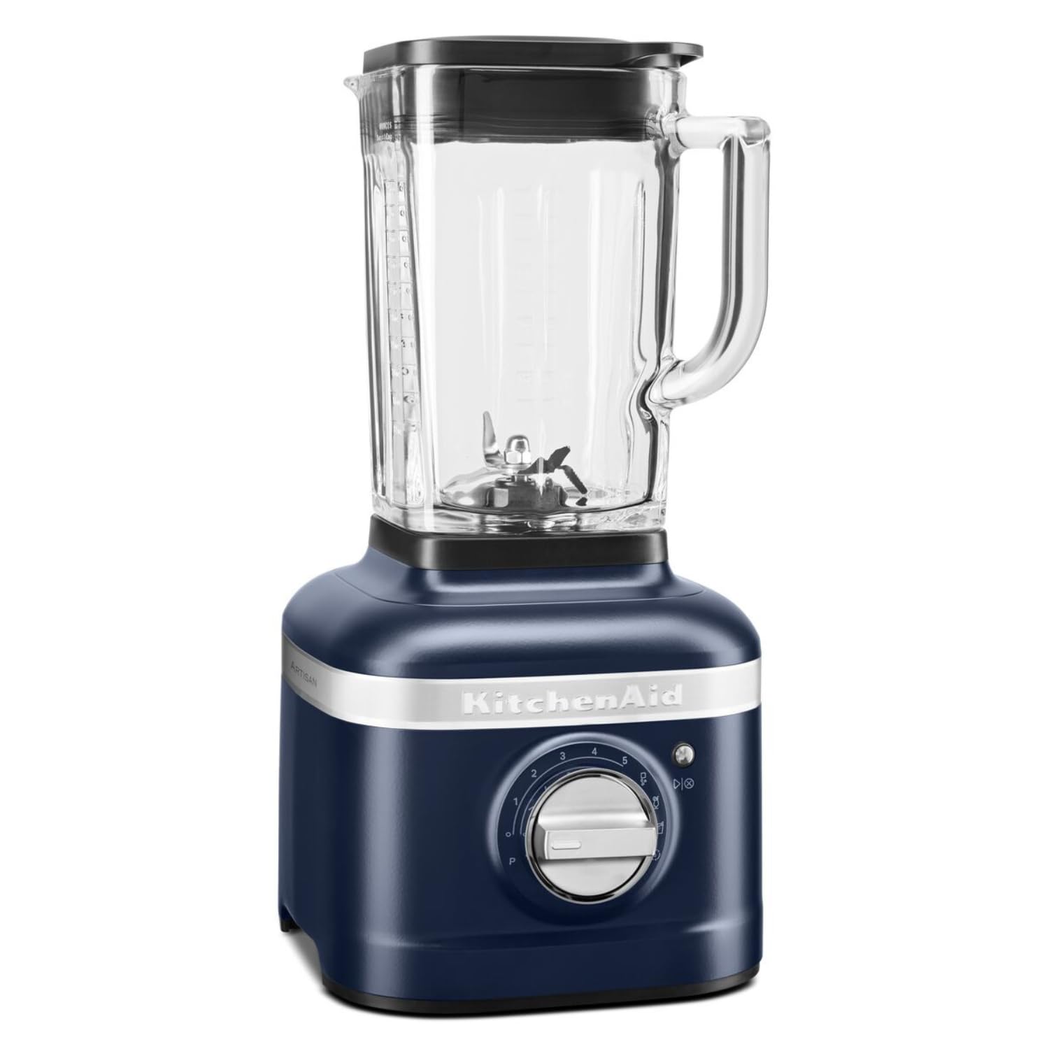 KitchenAid Blender K400 - Vasca in vetro da 1,4 L - Frullatore elettrico per smoothie - Robot da cucina multifunzione - 1200 W - 3 programmi preimpostati e 5 velocità - Ink blue