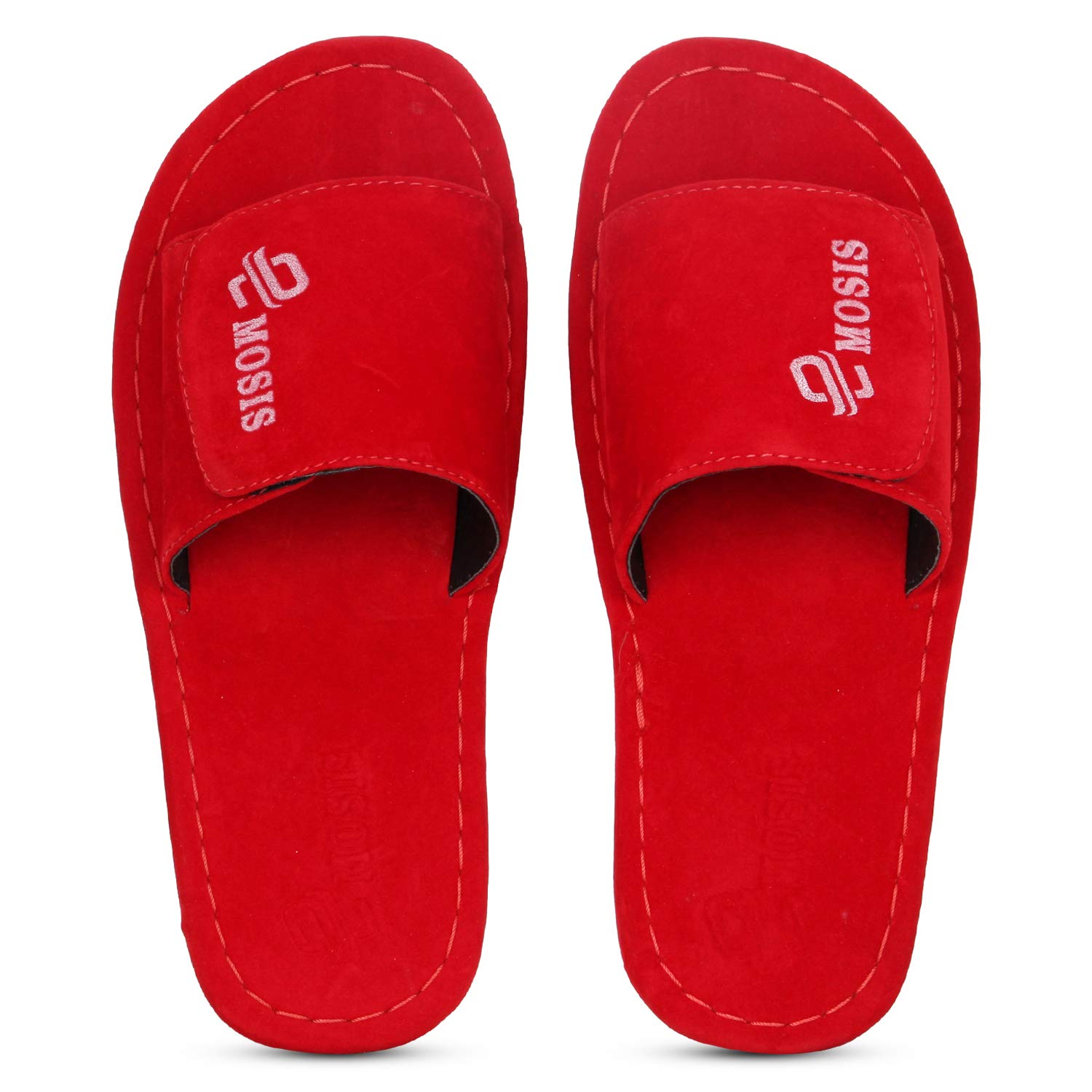 Emosis Mens Fashion Slide Slipper - Flat Chappal cum Flip-Flop - For Daily Use Outdoor Indoor Formal Office Home Ethnic Casual Wear - Red, 10 UK (B07H2855M1) Amazon Price History, Amazon Price Tracker