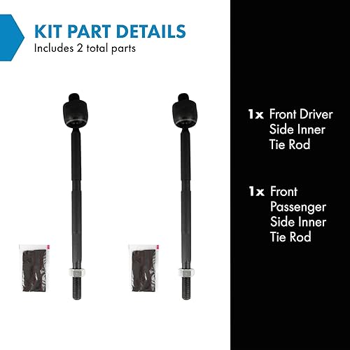 Miniatura 193 de TRQ Juego de barras de acoplamiento exteriores compatibles con Chevrolet Cruze Volt 2016-2019