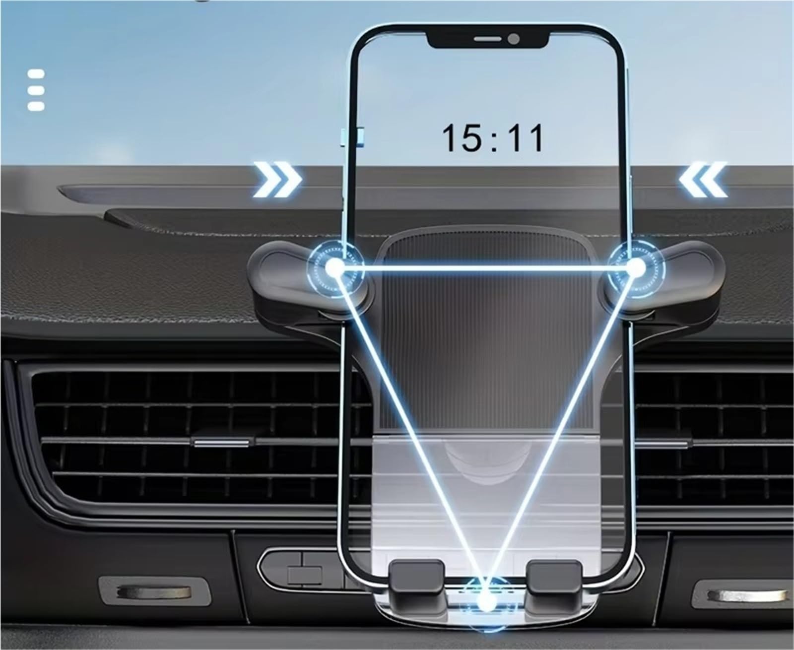 Soporte Universal Teléfono Sensor Gravedad Y Salida Aire Giratorio Y Estable para Smartphones 180 Cm Soporte Móvil Coche
