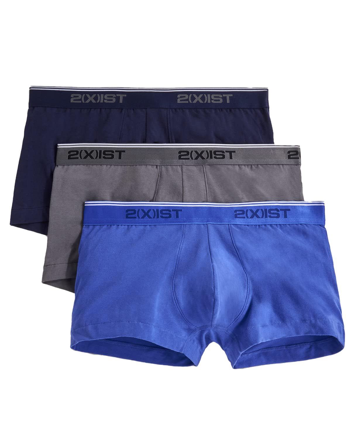 2(X) IST mens Cotton Stretch No Show Trunk 3-Pack Cotton Stretch No Show Trunk 3-pack (pack of 3)