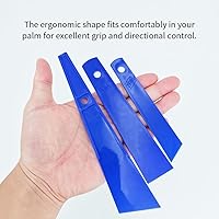 Vista 5 de 3 piezas de plástico azul esparcidor de placa raspadora de placa de frotis cepillos duraderos, flexibles, fáciles de limpiar, kit de espátula