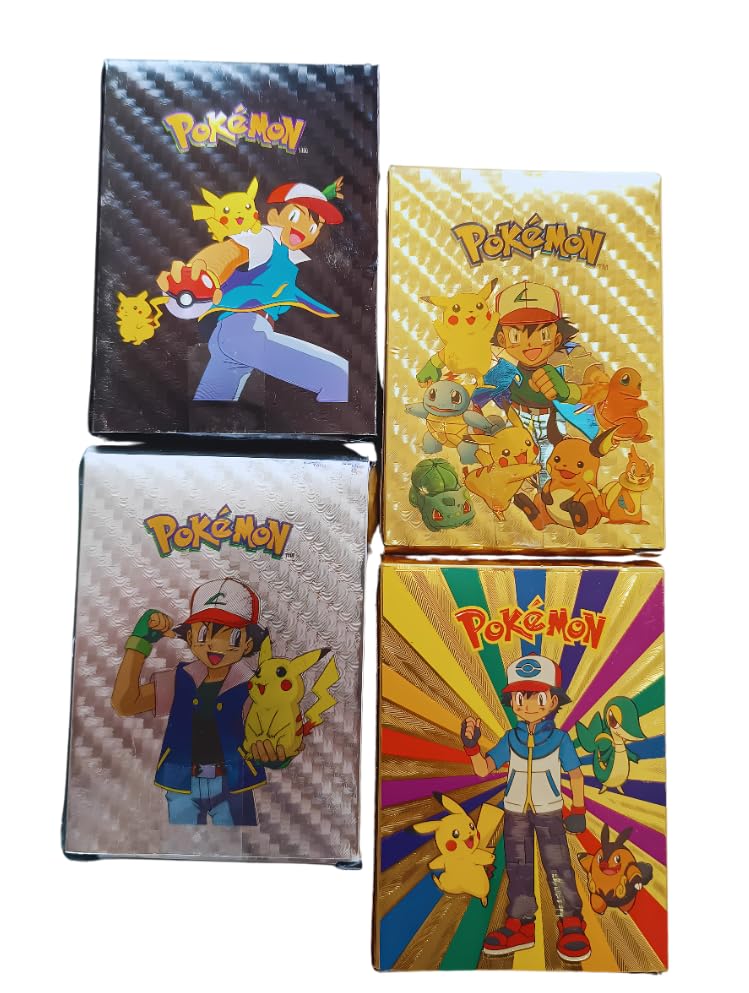 GDS Store Pokémon Collector's card Box Set – Premium Storage with Iconic Ash & Pikachu Designs | Exclusive Collectible Artwork | Ideal for Trading Cards, Keepsakes & Gifts (Pack of 2 Any color)