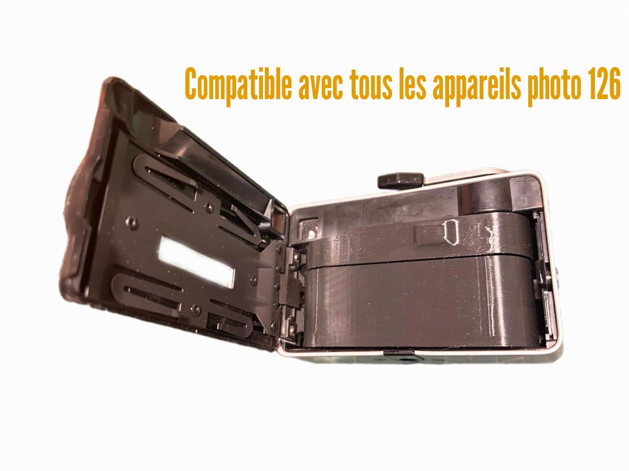 Quipo Adaptateur de film 35 mm pour 126 appareils photo – Plastique PLA noir, compatibilité universelle, compact et durable, sensation rétro