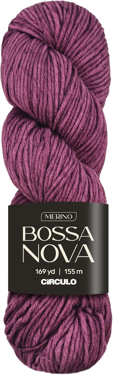 Circulo Bossa Nova Yarn, 100% Superwash Merino Wool - Premium, Soft, Durable - Worsted Weight, 169 Yards - Color: 7030 - Mustard