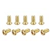 uxcell Brass Machine Screws, M4x8mm Phillips Pan Head Fastener Bolts for Furniture, Office Equipment, Electronics 36Pcs