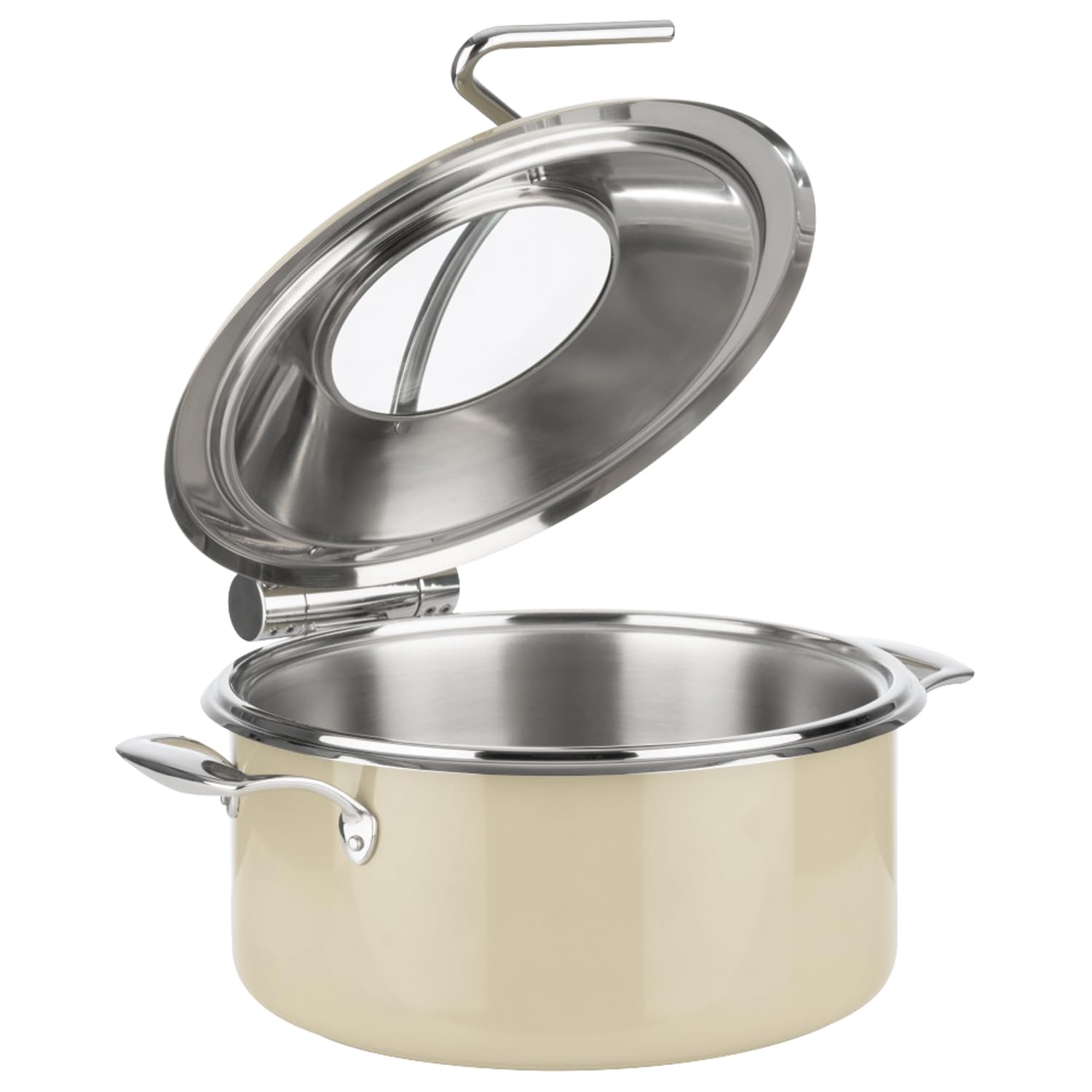 APS 12344 Chafing Dish ORBIT - acciaio inox 18/8, Ø 30,5 cm, adatto all'induzione, color sabbia