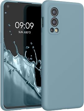 kwmobile Case for OnePlus Nord 2 5G Case - Soft Cover - Shockproof Silicone - Wireless Charging Arctic Night