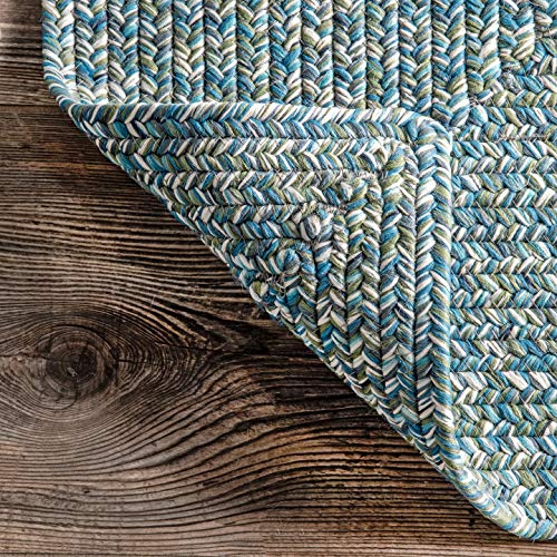Nuloom Wynn Braided Indoor/Outdoor Area Rug, 3' X 5', Aqua #TOP7