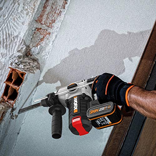 WORX 18V(20V MAX) Akku-Bohrhammer WX380.1, Powershare, 4.0Ah, Bürstenlose Motor, Anti-vibration Technologie – Bild 7