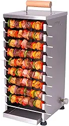 Churrasqueira para 10 Espetinhos Gás GLP Inox Portátil Titan