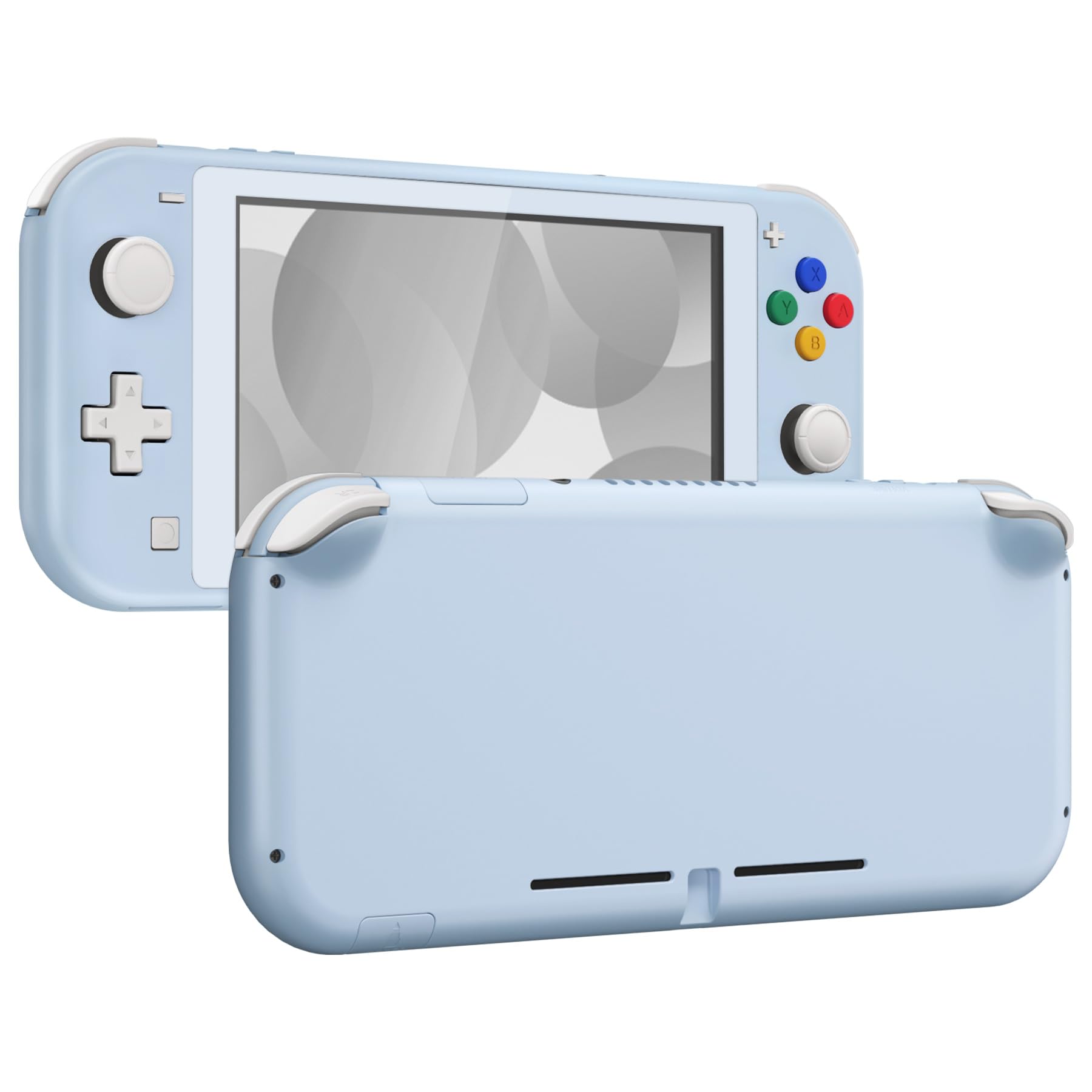 eXtremeRate Sky Blue DIY Replacement Shell for Nintendo Switch Lite, NSL Handheld Controller Housing w/Screen Protector, Custom Case Cover for Nintendo Switch Lite