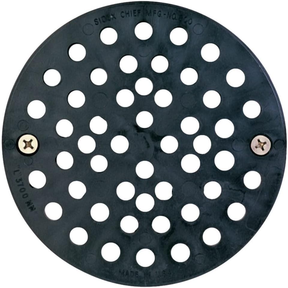 Sioux Chief 801-APK Floor Drain Replacement Strainer, 6-3/4", Black