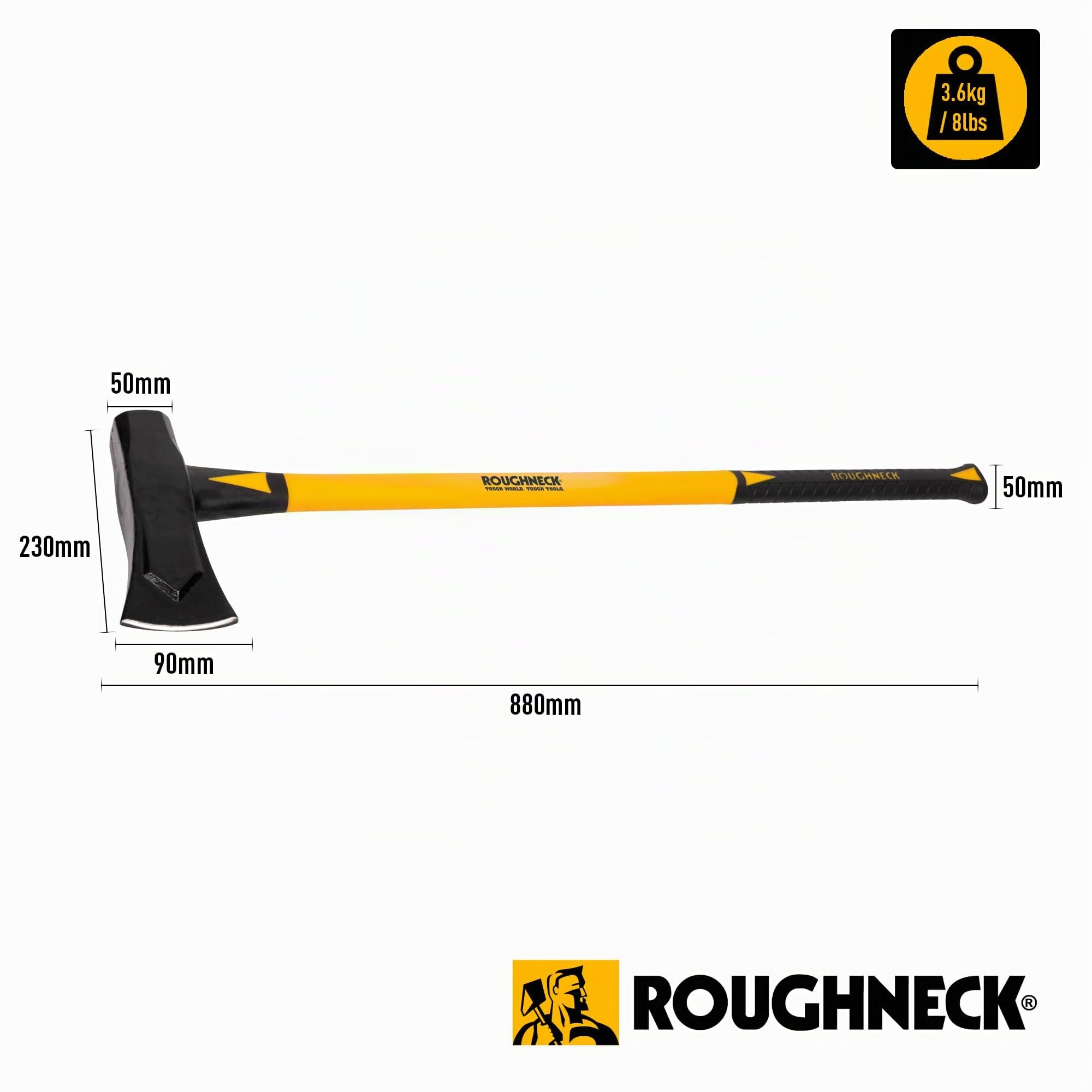 Roughneck Splitting Maul 8lb (3.63Kg) Fibreglass Handle