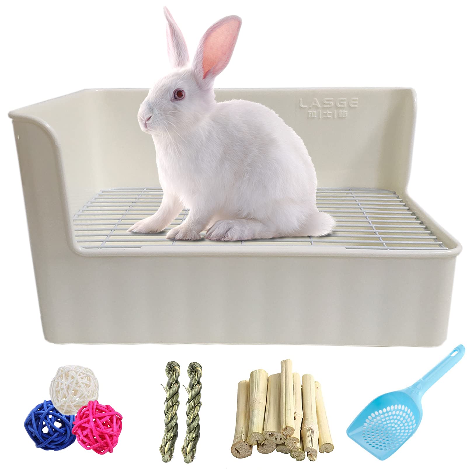 Buy Tfwadmx Rabbit Litter Box Toilet Bunny Corner Litter Pan Pet Toilet