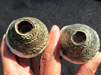 Amazon.co.jp: チベット仏教の法具シャンク貝の笛ペア