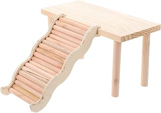 1 Set Hamster Platform Small Animal Sewing Toys Hamster Cage Platform Hamster Stand Platform Hamster Toys Hamster Bridge pet Toys Stable Ladder Toy Wooden Modeling pet cage