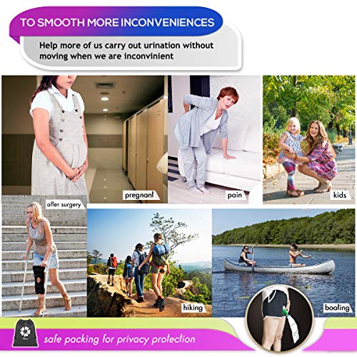 NAXER Urinal for Women and Men Portable Family Set, Collapsible Female Urinal Easy Wee Female Urination Device, Spill-Proof Pee Funnel with 4 Disposable Urinal Bags - Thumbnail 6