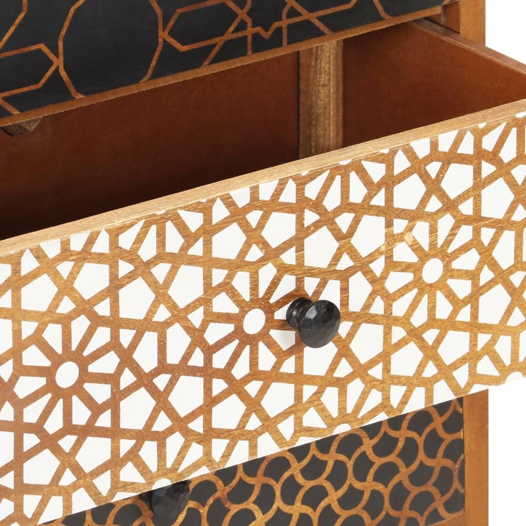 Générique Buffet avec Motif imprimé 90x30x70 cm Bois de manguier Massif,Meubles, Armoires & Meubles de Rangement, Buffets & bahuts, Brun (Poids 25.86KG)