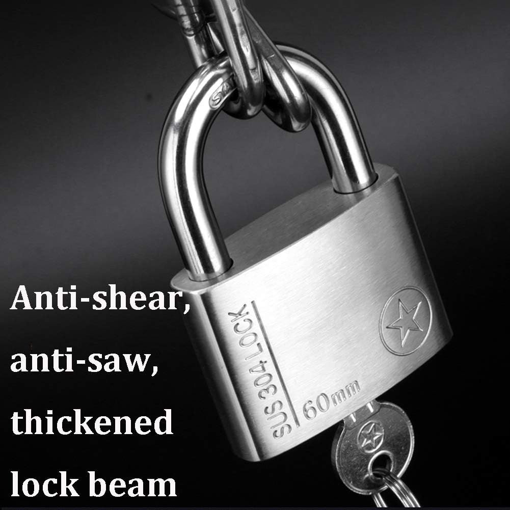 Keyed Padlocks Key Padlock, 1 Key to Open Multiple Locks, Lock Body Width 30mm40mm50mm60mm (1.2in1.6in2in2.4in), 1 Key (Size : 50x68mm)
