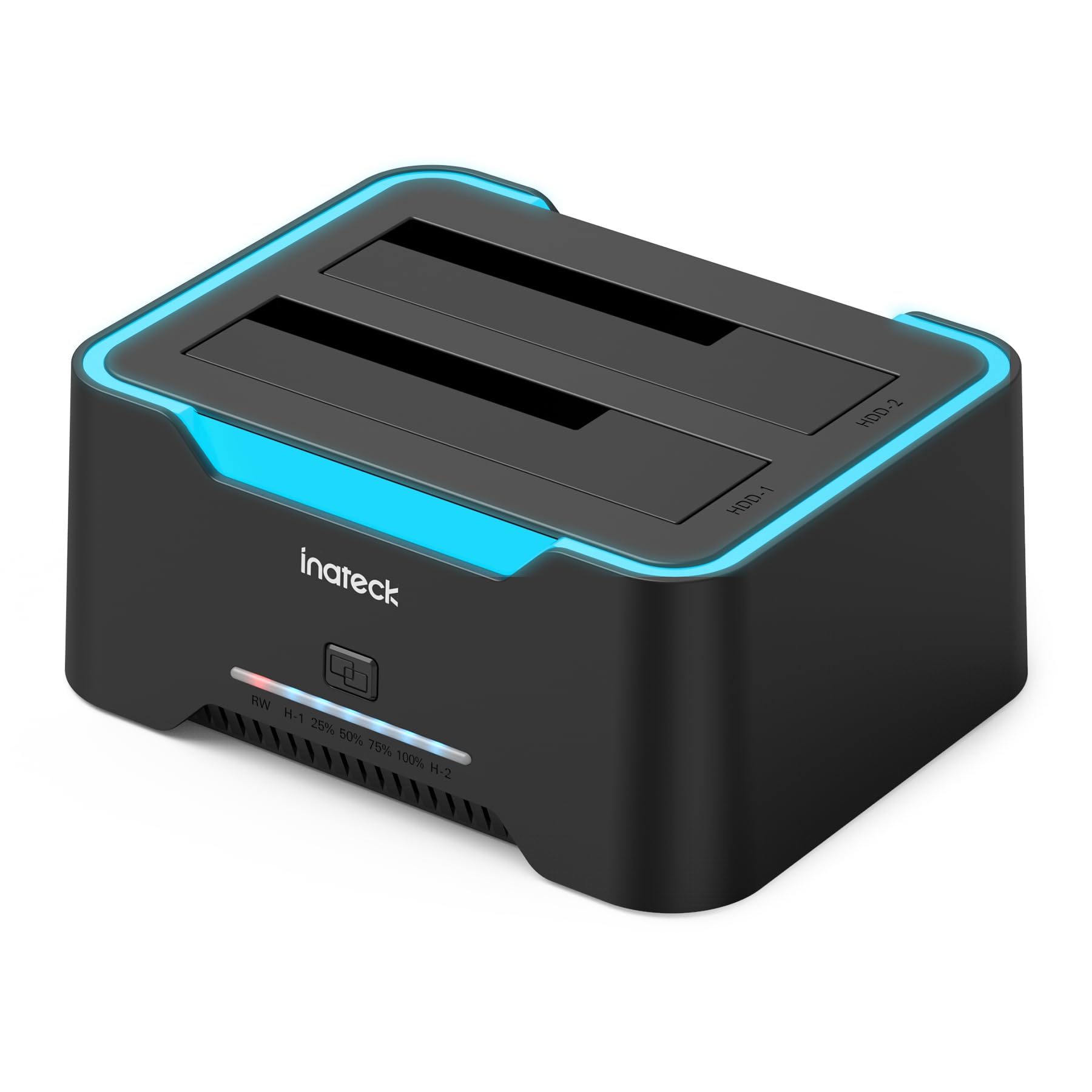 Inateck RGB SATA to USB 3.0 Hard Drive Holder with Offline Cloning for 2.5 and 3.5 Inch SATA HDDs and SSDs, UASP Support, Black SA02004-picture-34