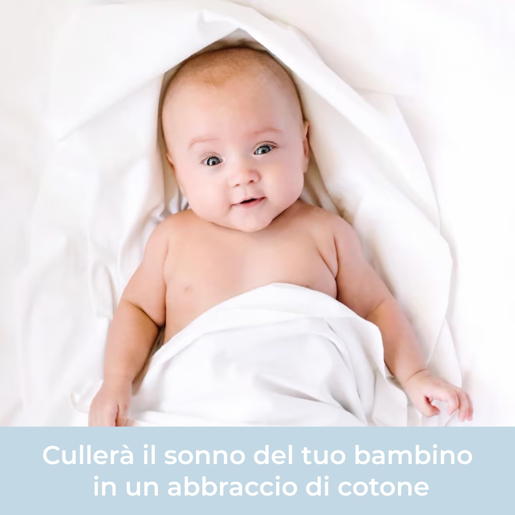 Lisola Beddengoed voor babybed of wieg, 90 x 120 cm, gemaakt in Italië, effen, puur katoen, licht en delicaat, model: Pix, geel
