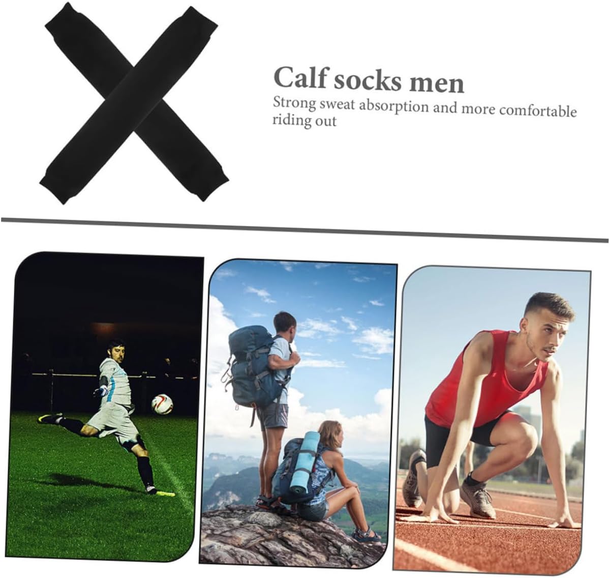2pcs Football Leg Sleeves Compression Calf Support Sleeves for Men and Youth Running Sports Accessories Black S