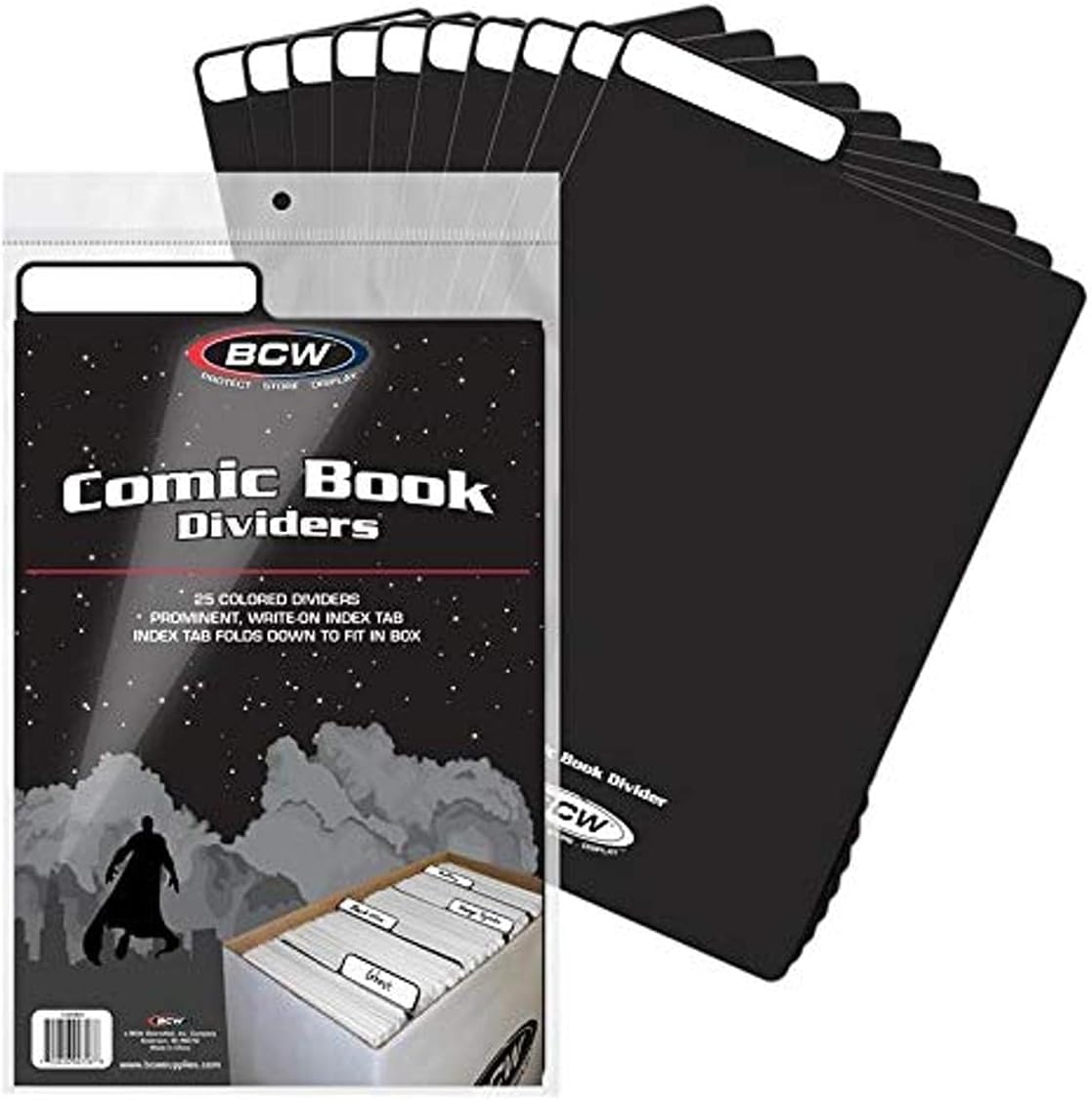 BCW 1-CD-BLK Comic Book Dividers-Black