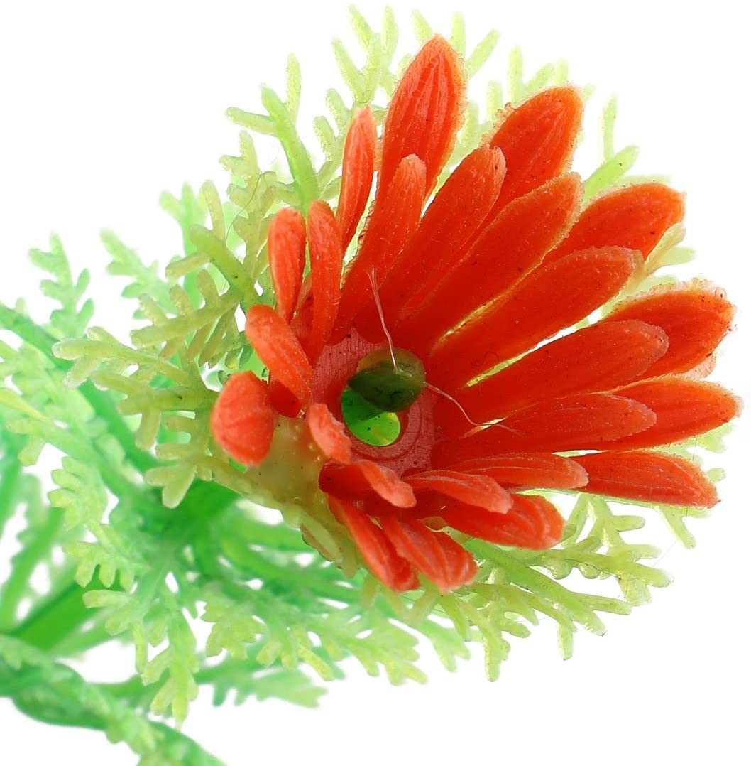XYWHPGV Céramique Aquarium Aquatique Feuille Artificielle Plante Herbe Pelouse Longueur 46cm Vert Orange(7d8ed 6ce96 7ec35 ccf22 d6d0f 1a337