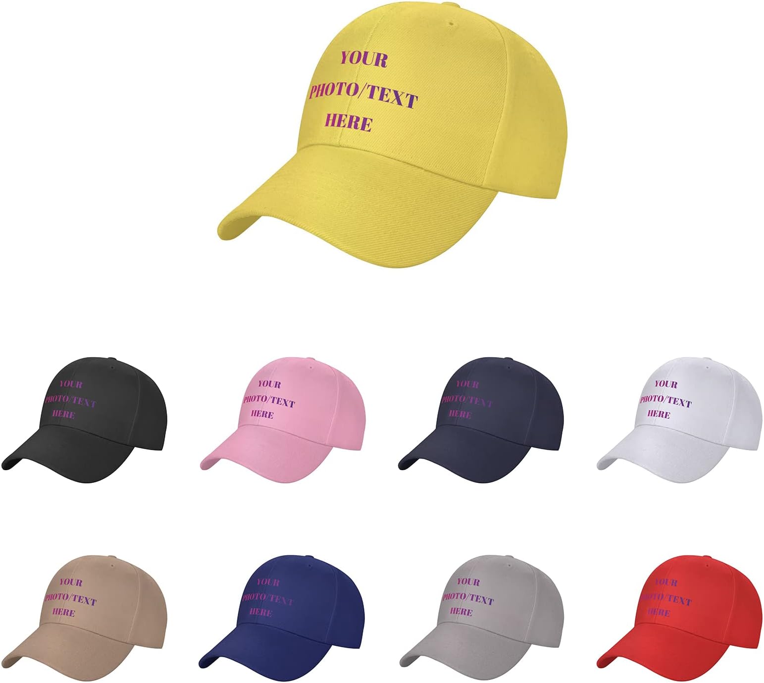 Custom Hat Design Your Photo Text Logo Personalized Baseball Cap Adjustable Trucker Dad Hats for Men Women