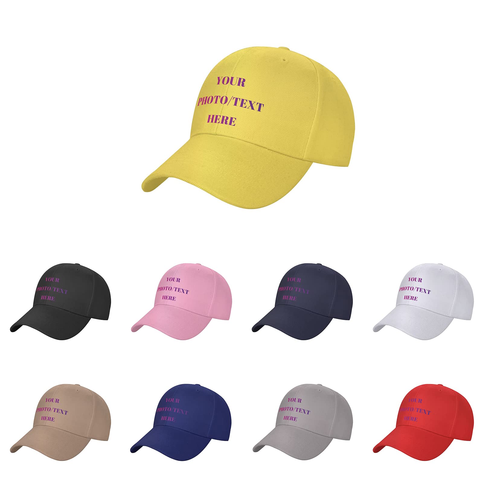 Custom Hat Design Your Photo Text Logo Personalized Baseball Cap Adjustable Trucker Dad Hats for Men Women