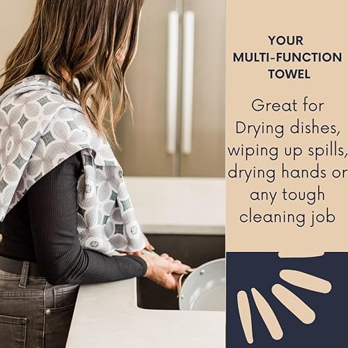 Miniatura 4 de Paquete de 2 toallas de cocina ordinarias, no son tus toallas de cocina, paños de cocina, paños de cocina, microfibra de tejido gofre, estampados de