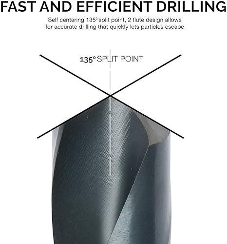 Miniatura 2 de Hiltex 10005 HSS juego de brocas industriales Silver y Deming 8 unidades  punta de  pulgada