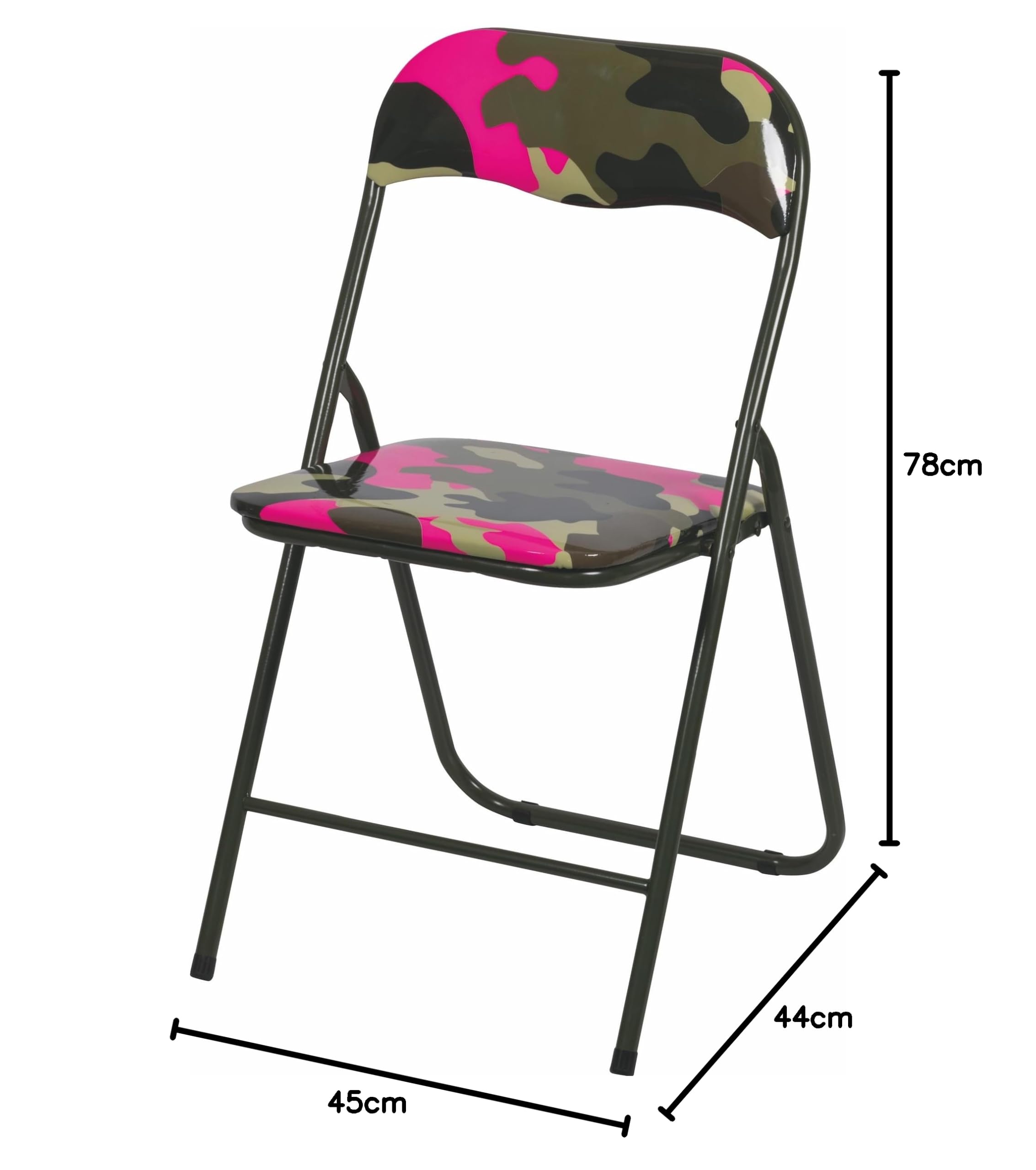 Este Lot de 6 chaises Pliantes, Pliables et Peu encombrantes, 44 x 45 x 78 cm, Motif Camouflage