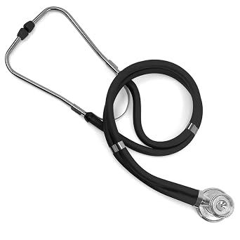 EMS XTRM Sprague Rappaport Stethoscope - High-Quality, Durable Stethoscope for Nurses and Healthcare Professionals, Available in Multiple Colors, Latex-Free (Black)